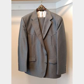 Gray Pagano West Tailored Western Suit Jacket & Pants 46L