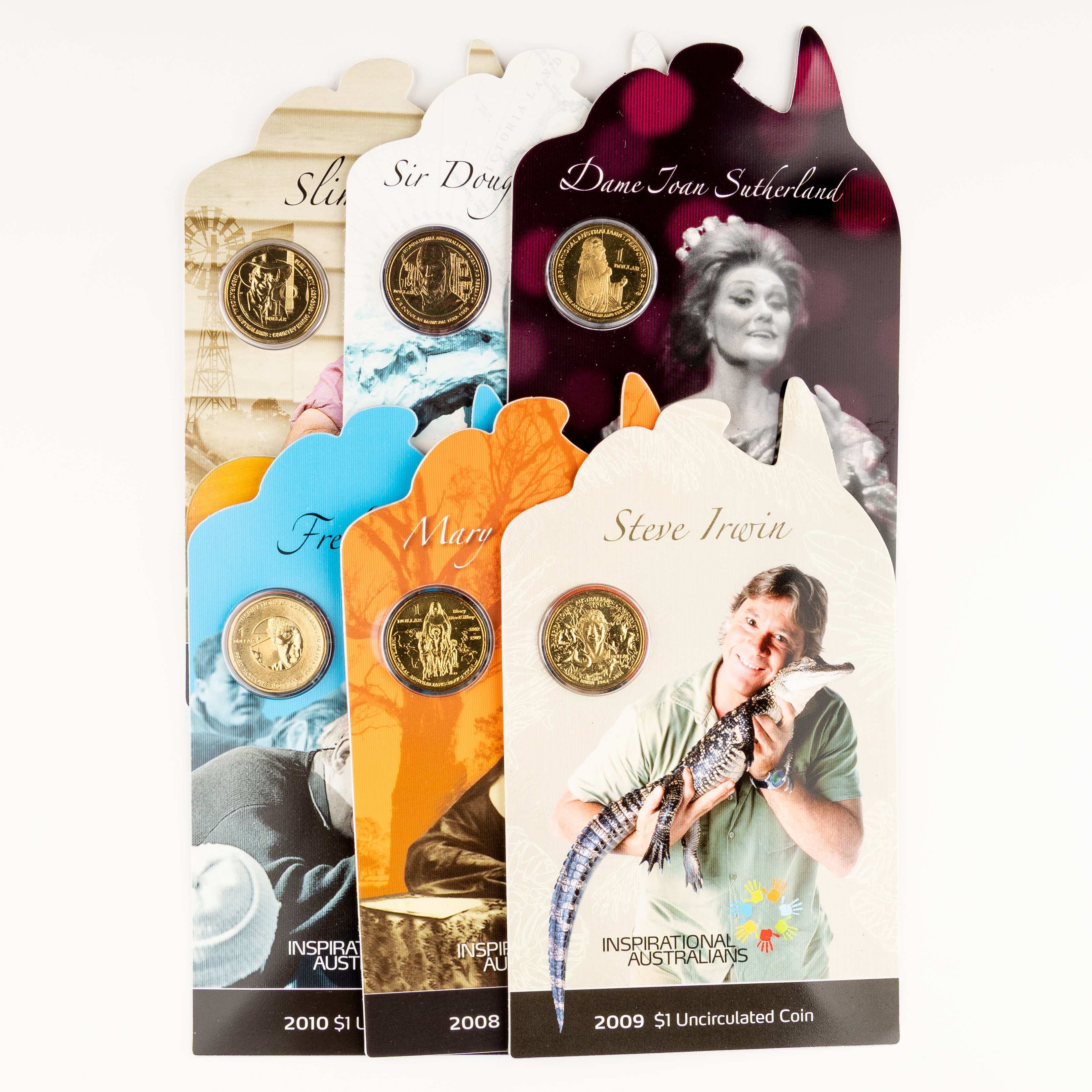 62 · Elizabeth II, Inspirational Australians Series, One Dollar, 2008 - 2013,  UNC