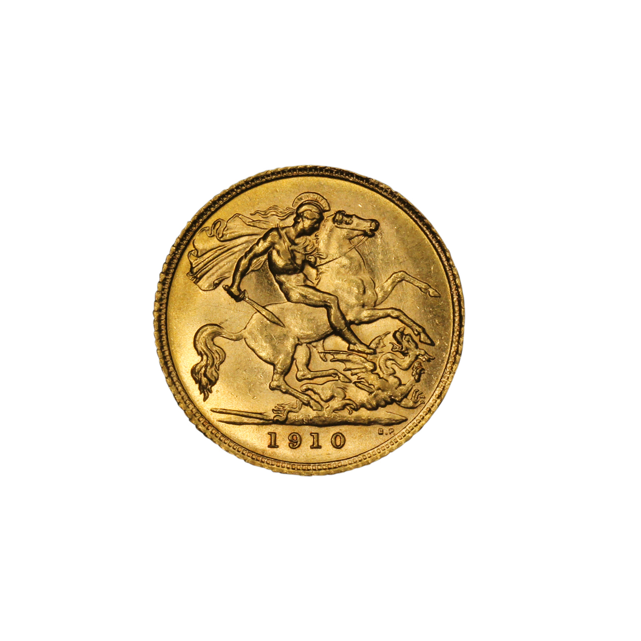 1254. · Edward VII, Half Sovereign, 1910-S, UNC