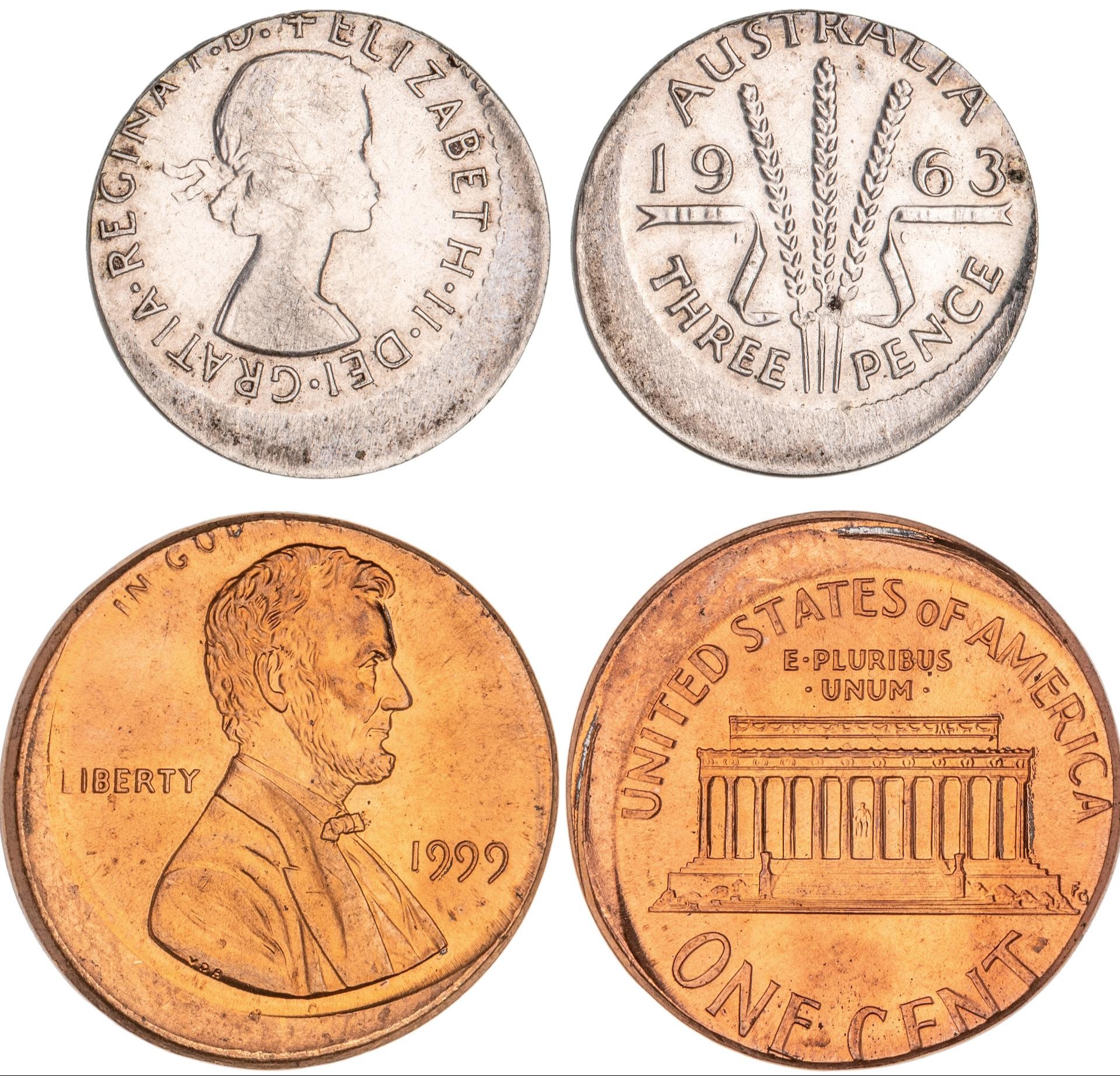 Elizabeth II, Threepence, 1963, UNC