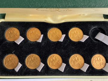 1902- 1910 EDWARD VII GOLD HALF SOVEREIGN SET (9 COINS)