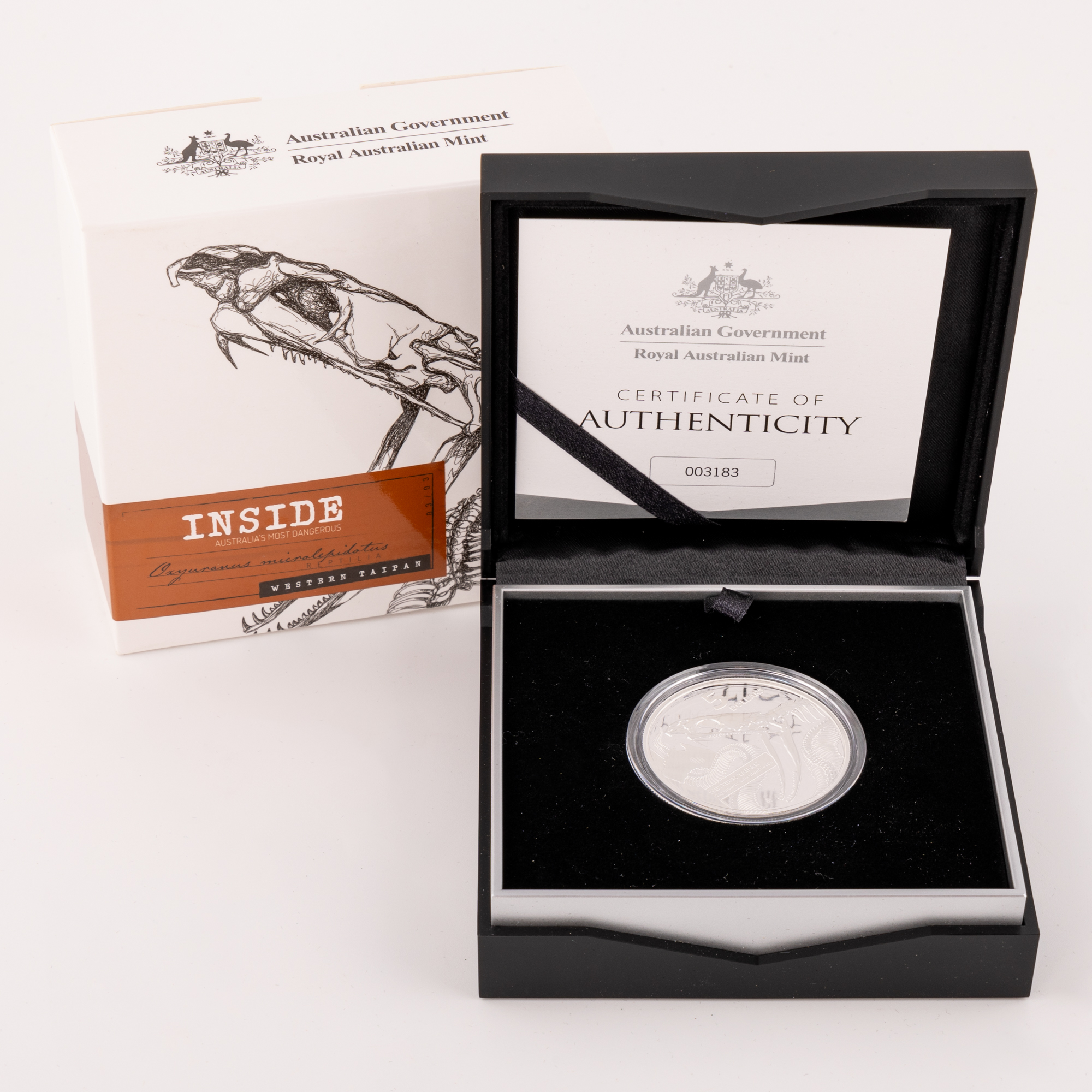 Elizabeth II, Western Taipan Silver Proof Coin, Five Dollar, 2020, UNC