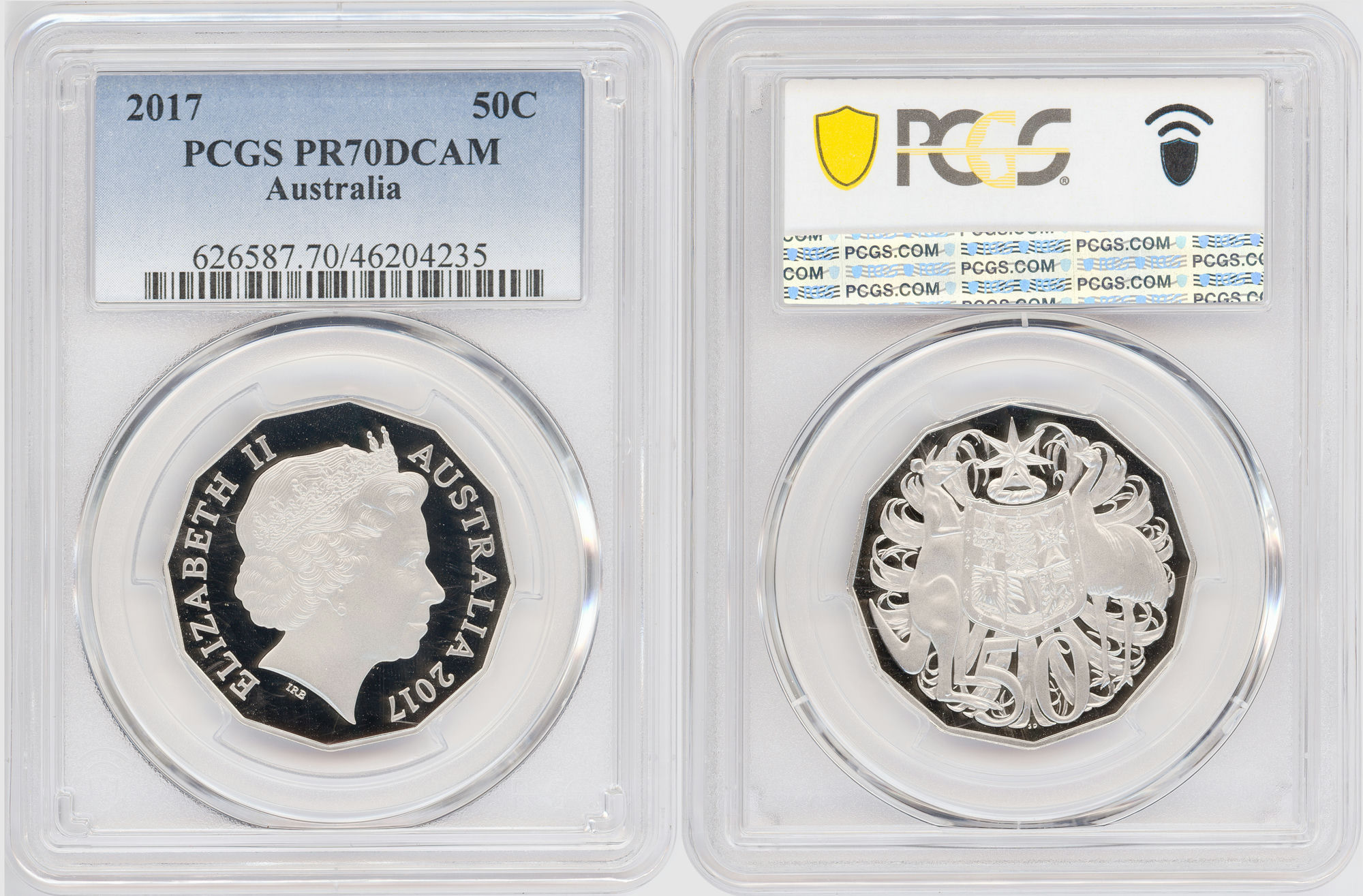 Fifty Cent, 2017, PCGS PR70DCAM