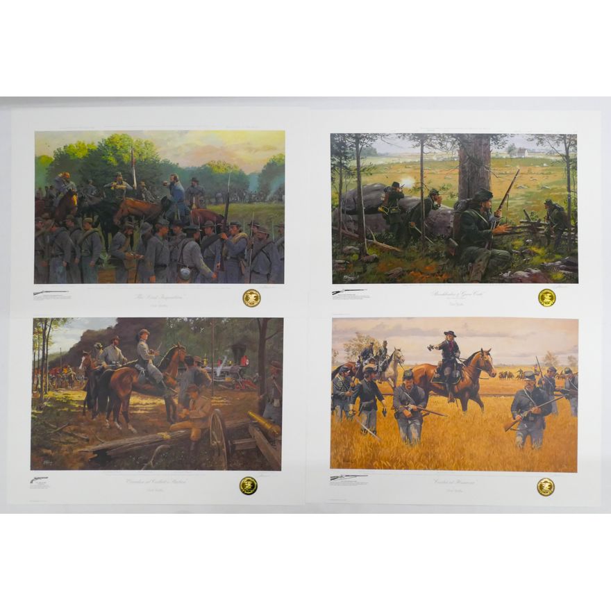 4pc Dale Gallon NRA Limited Edition S/N Prints. 22'' x 30.5''