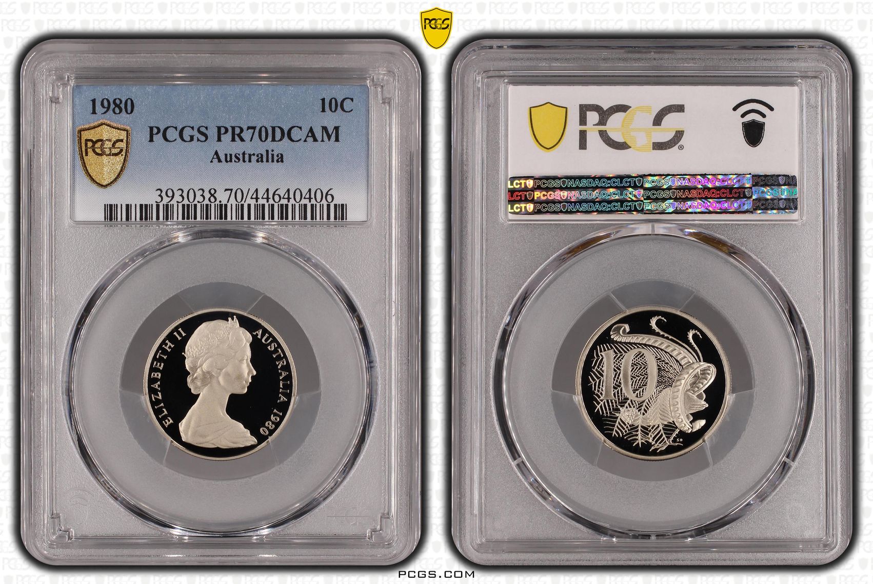 1980 Australia Ten Cent, 10c PCGS - PR70DCAM POP 35/0 -406