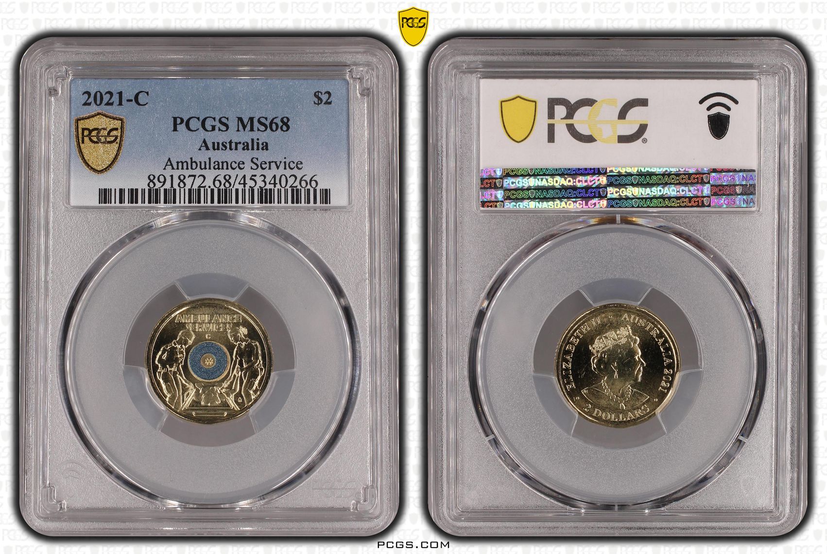Ambulance Service - Colorized, Two Dollar, 2021-C, PCGS MS68