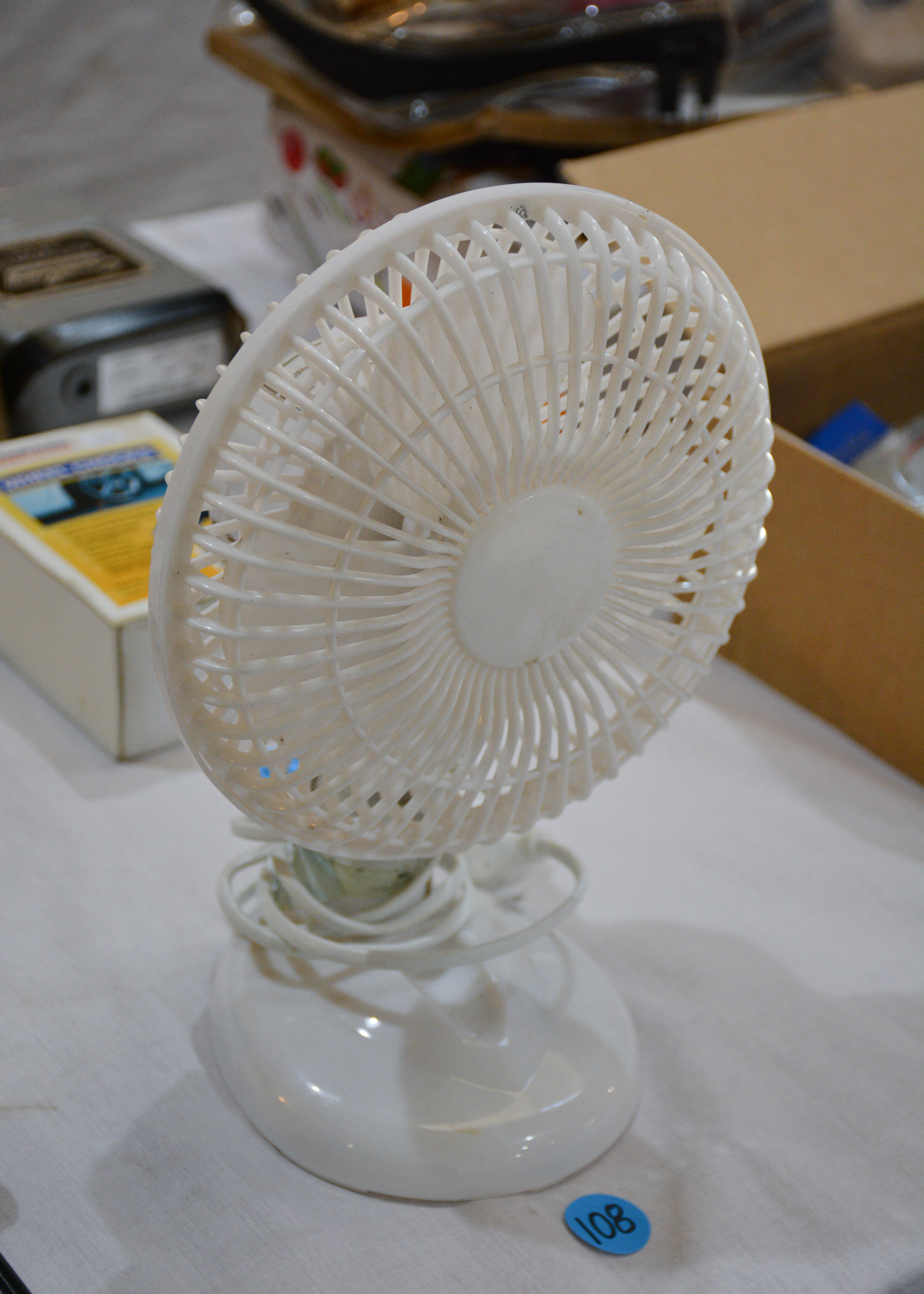 Small White Table Fan — NZ auction result