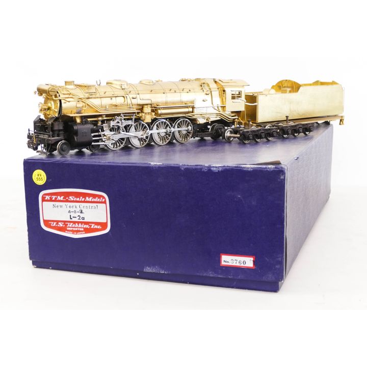 KTM New York Central 4-8-2 L-2a Engine and Tender O Gauge Scale Model Train with Box- used