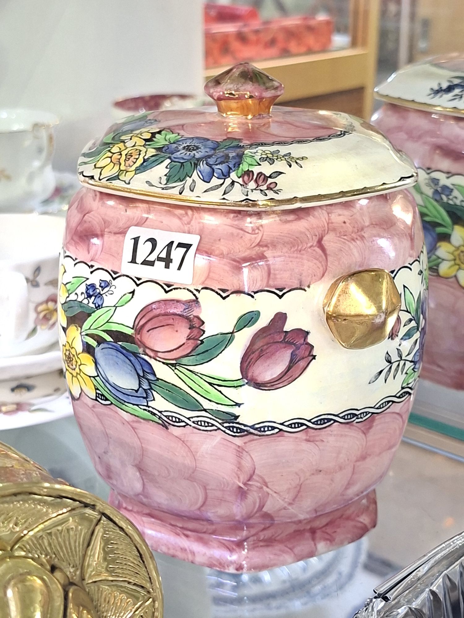 Mailing Thumbprint Pattern Biscuit Barrel