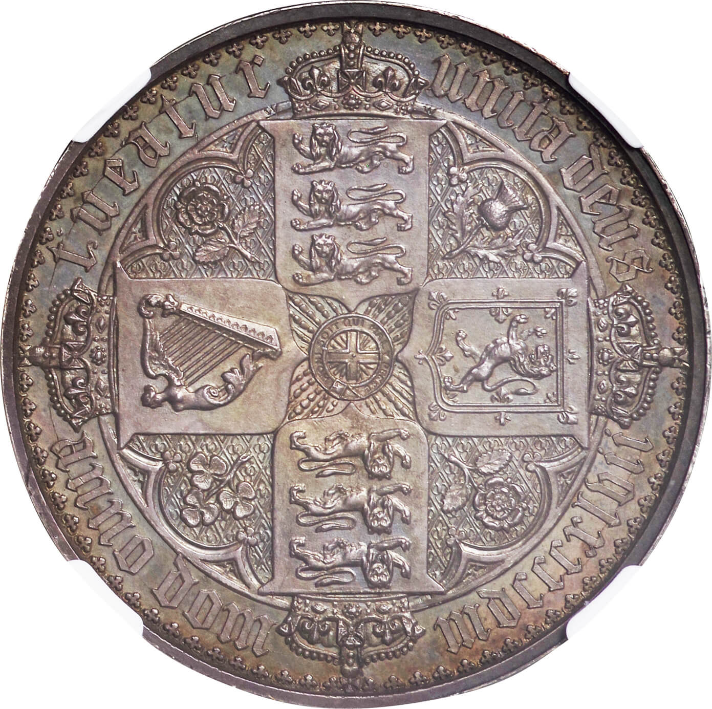 英国-GB. 1847. Silver. ゴシック クラウン(Gothic Crown [Plain Edge 