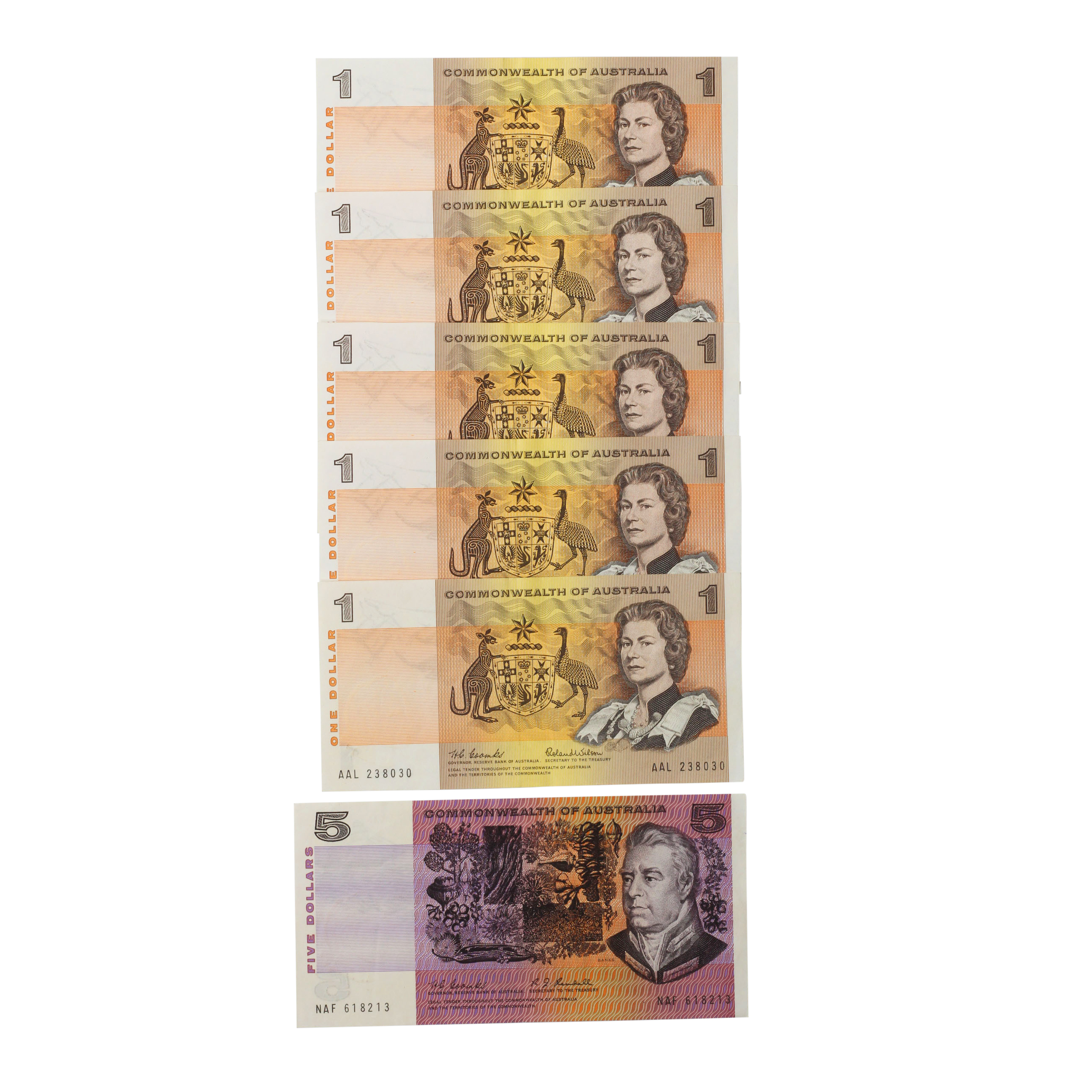 1990. · Group, Five Dollars, 1967, EF
