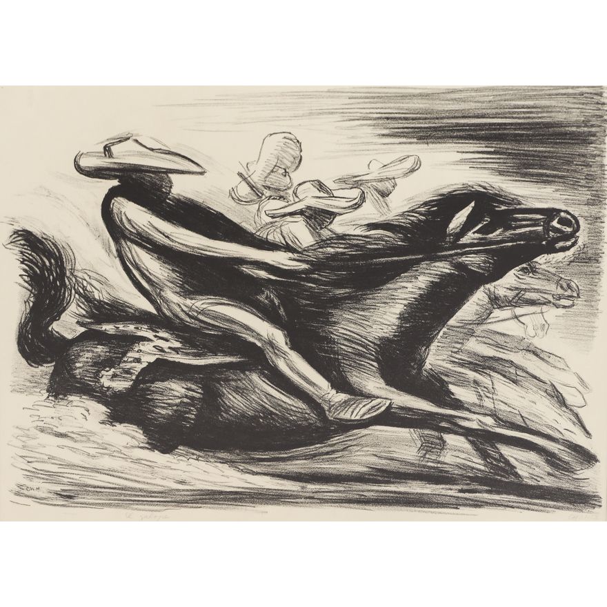 Jose Chavez Morado ''El Galope'' 1952 Lithograph