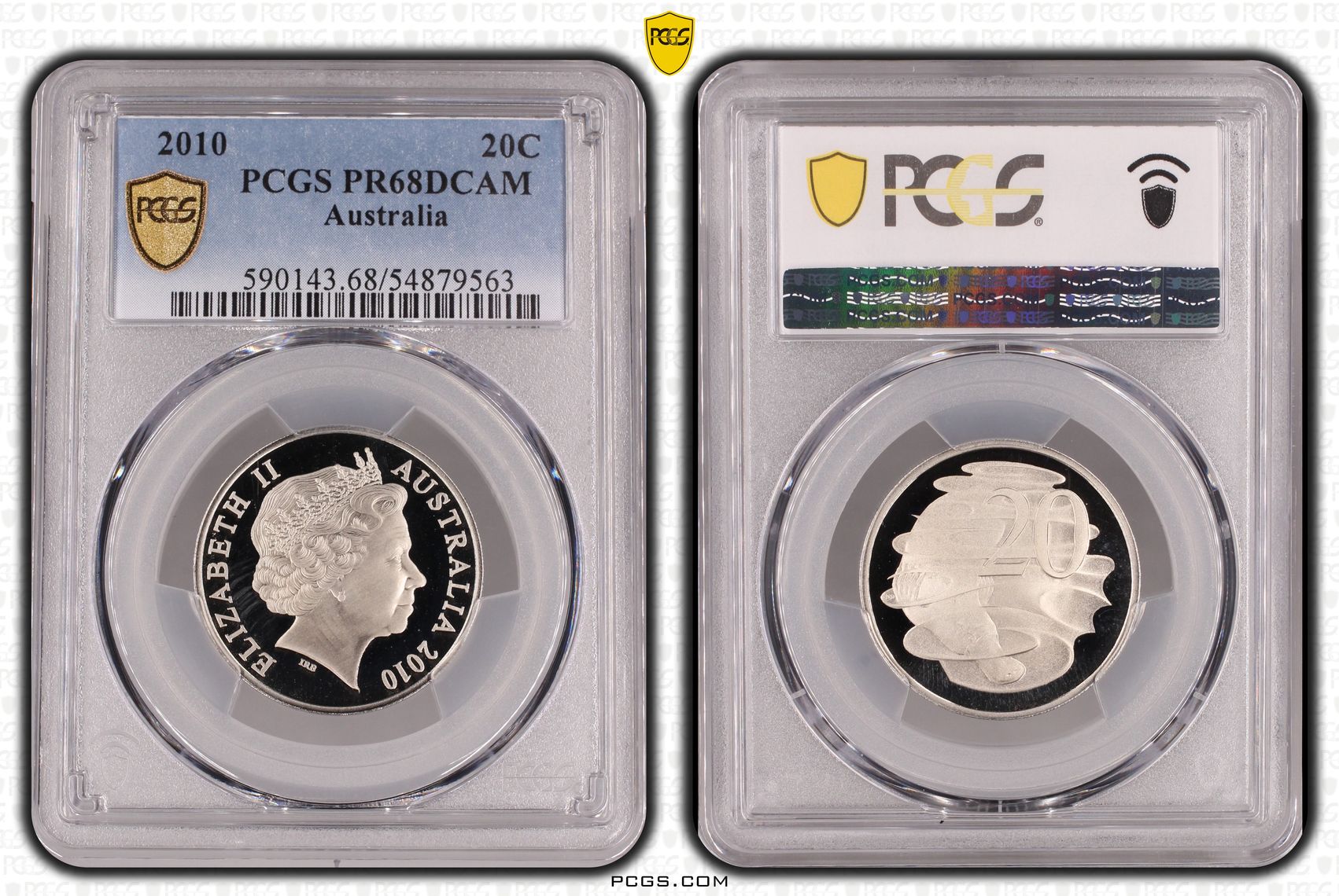 Twenty Cent, 2010, PCGS PR68DCAM