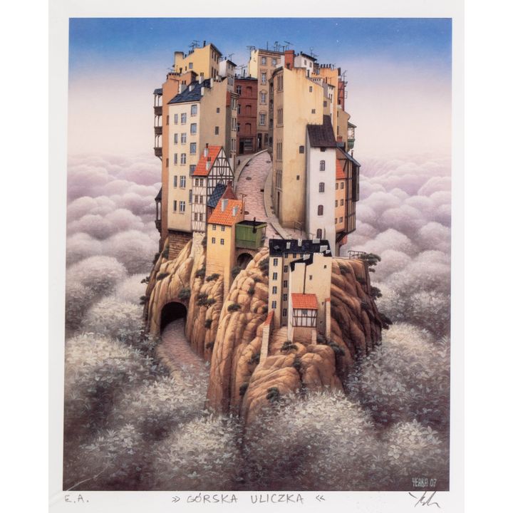 Jacek Yerka | Górska uliczka