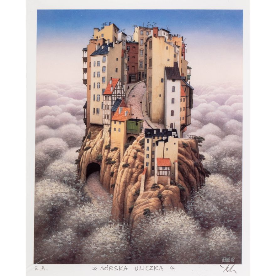 Jacek Yerka | Górska uliczka