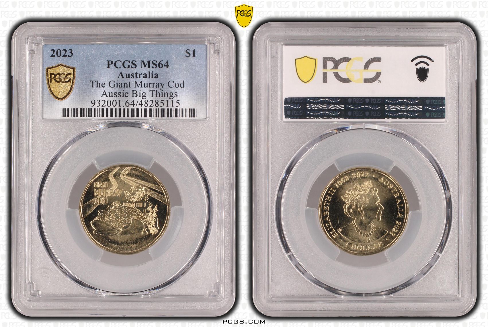 The Giant Murray Cod Aussie Big Things, One Dollar, 2023, PCGS MS64