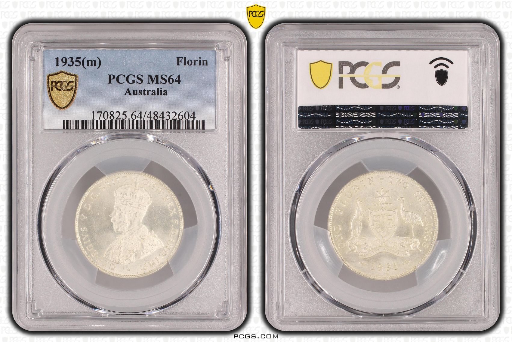 George V, Florin, 1935(m), PCGS MS64