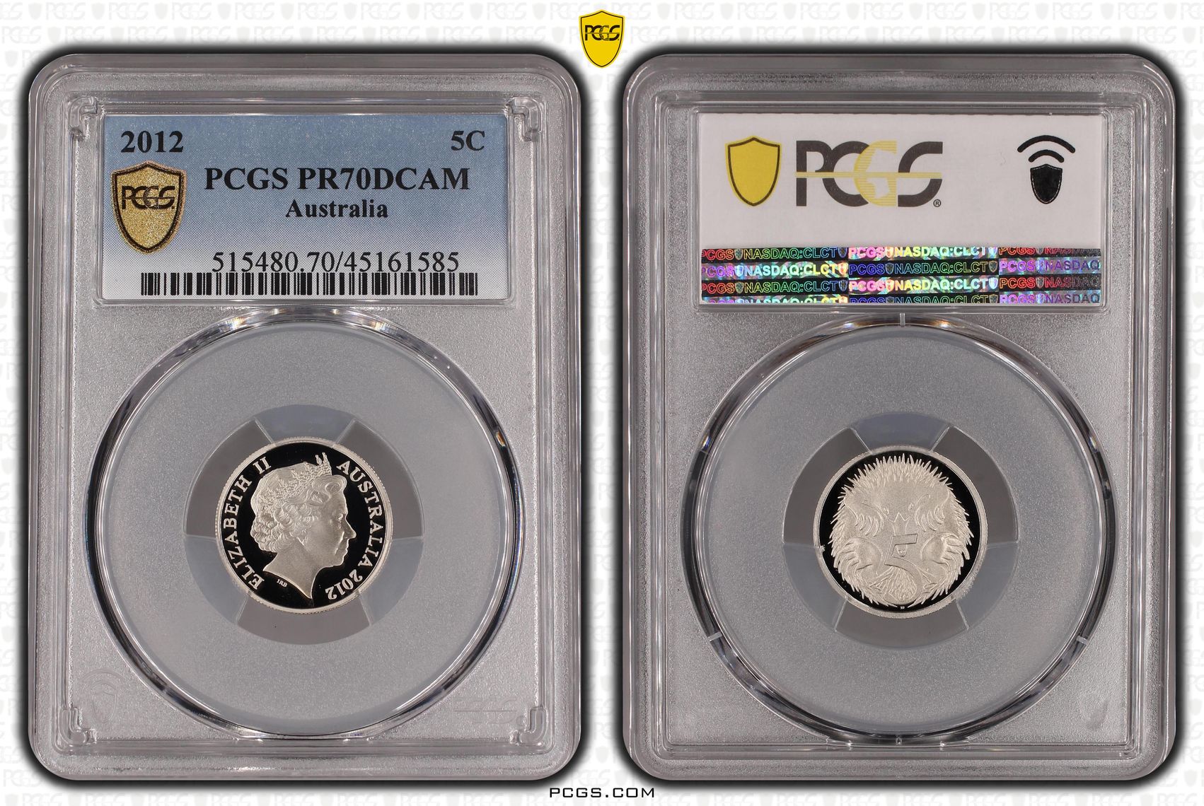 2012 Australia Five Cent, 5c PCGS - PR70DCAM POP 63/0 -585