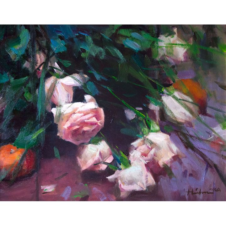 Roses and Apples by Huihan Liu (1952- )