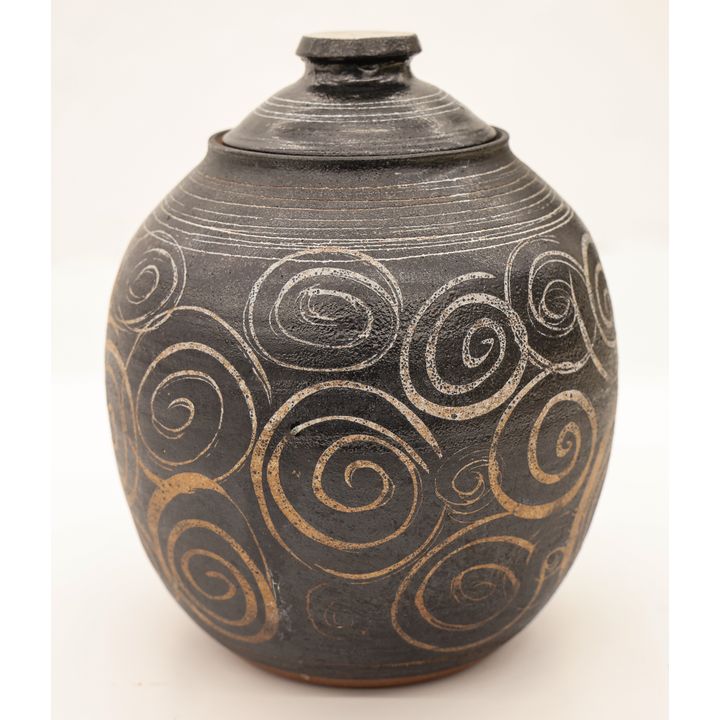 Bennett Welsh ''Jar with Spirals'' Stoneware