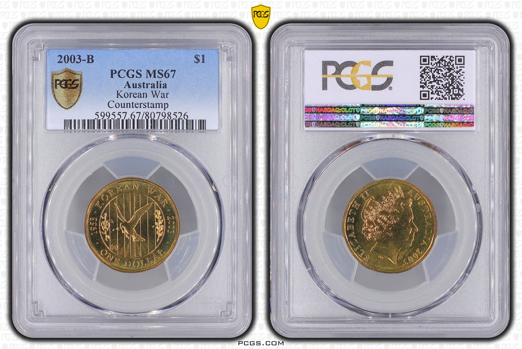 Korean War , One Dollar, 2003-B, PCGS MS67