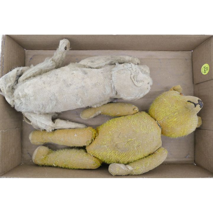 Box Antique Mohair Teddy Bear Etc