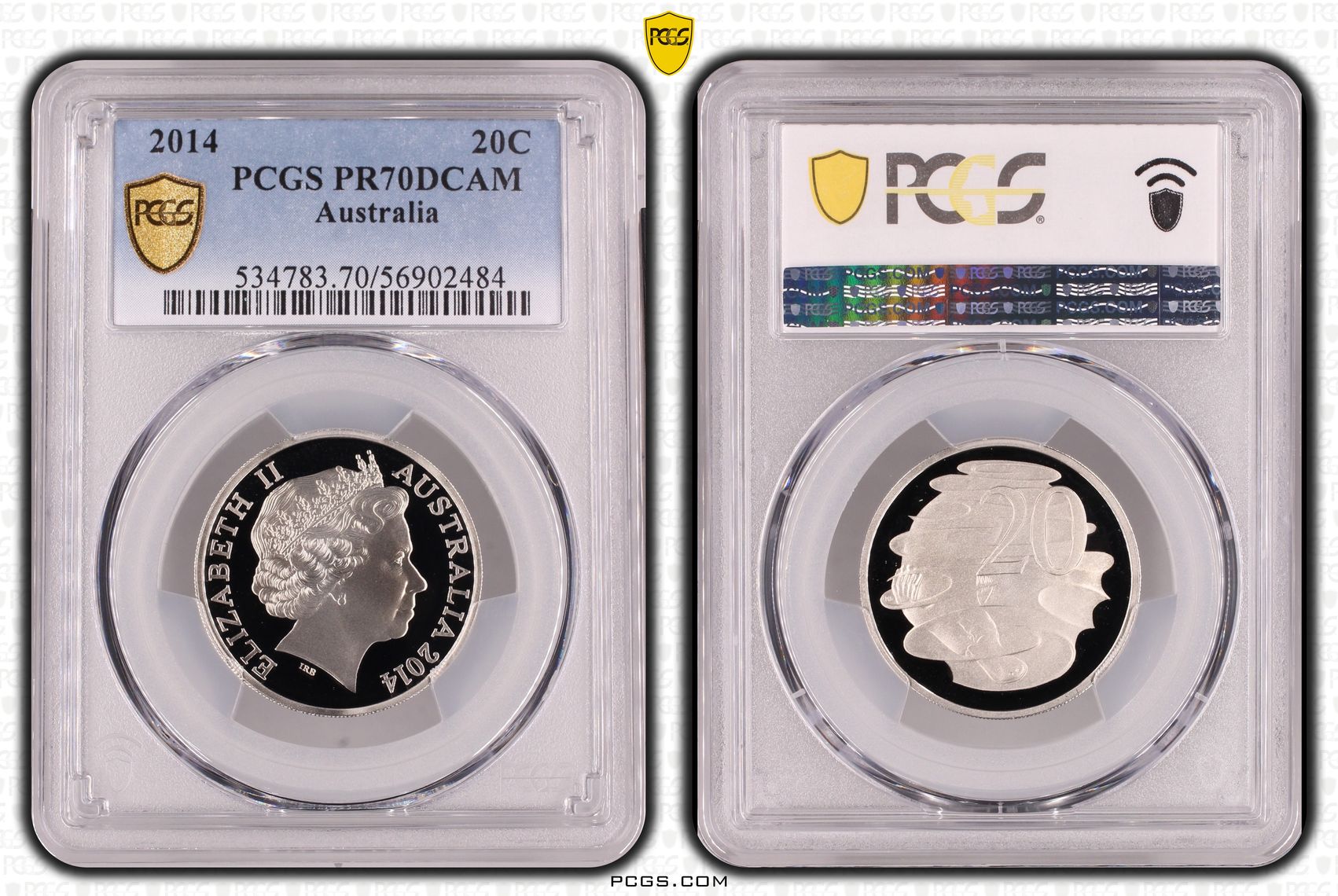 Twenty Cent, 2014, PCGS PR70DCAM