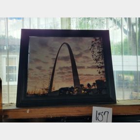 Framed photo of St. Louis Arch and Jello molds