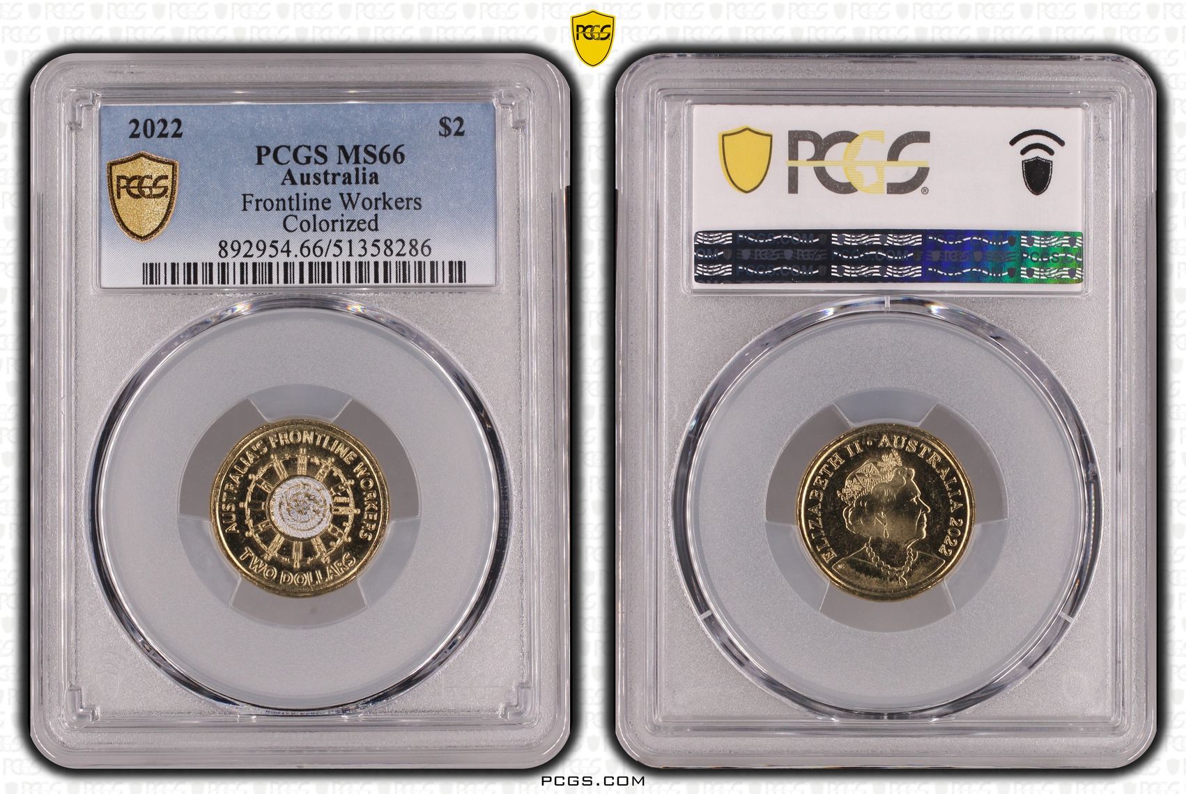 Frontline Workers Colorized, Two Dollar, 2022, PCGS MS66