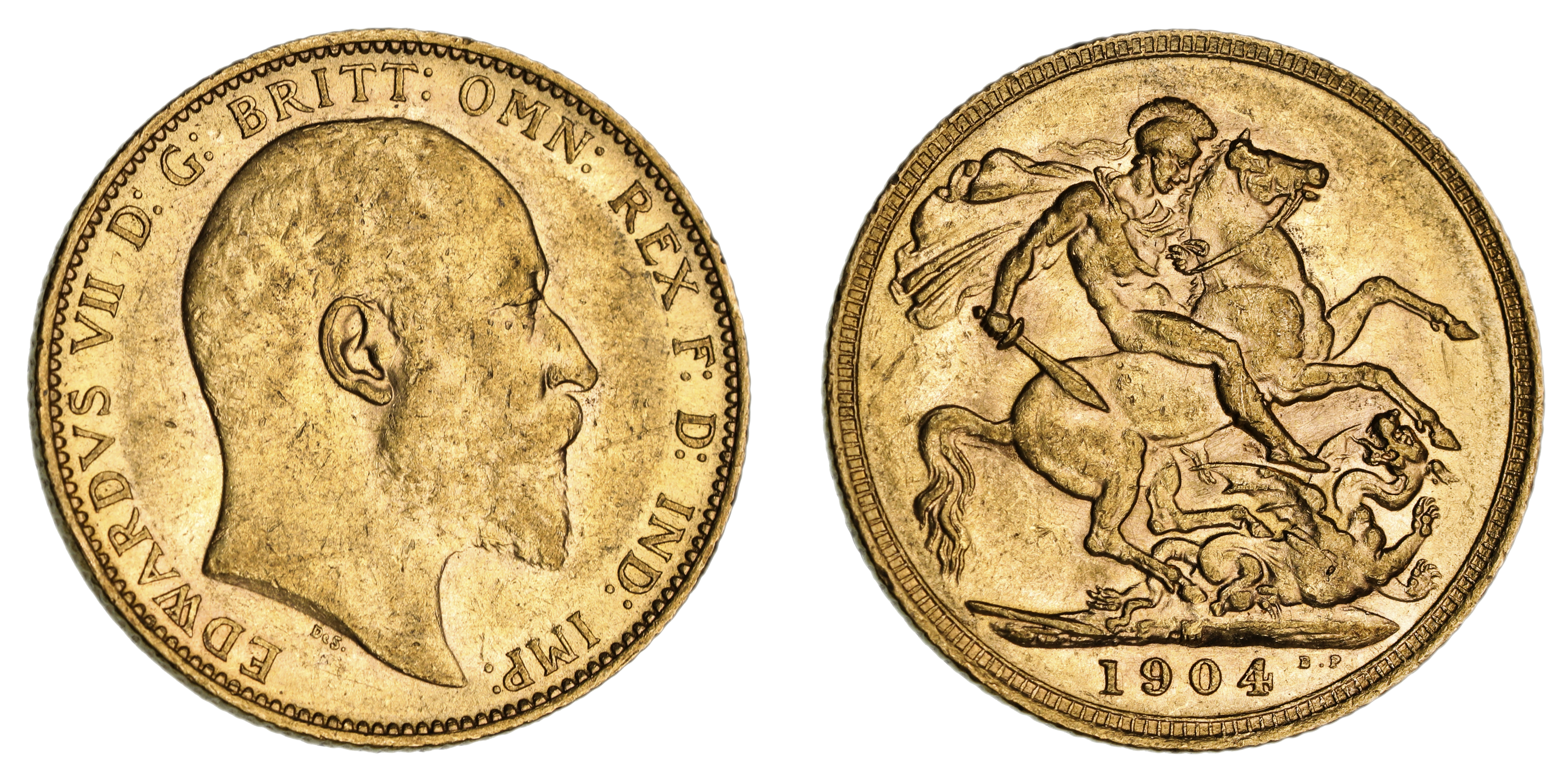 Edward VII, St. George Reverse - Melbourne Mint, Sovereign, 1904, gEF
