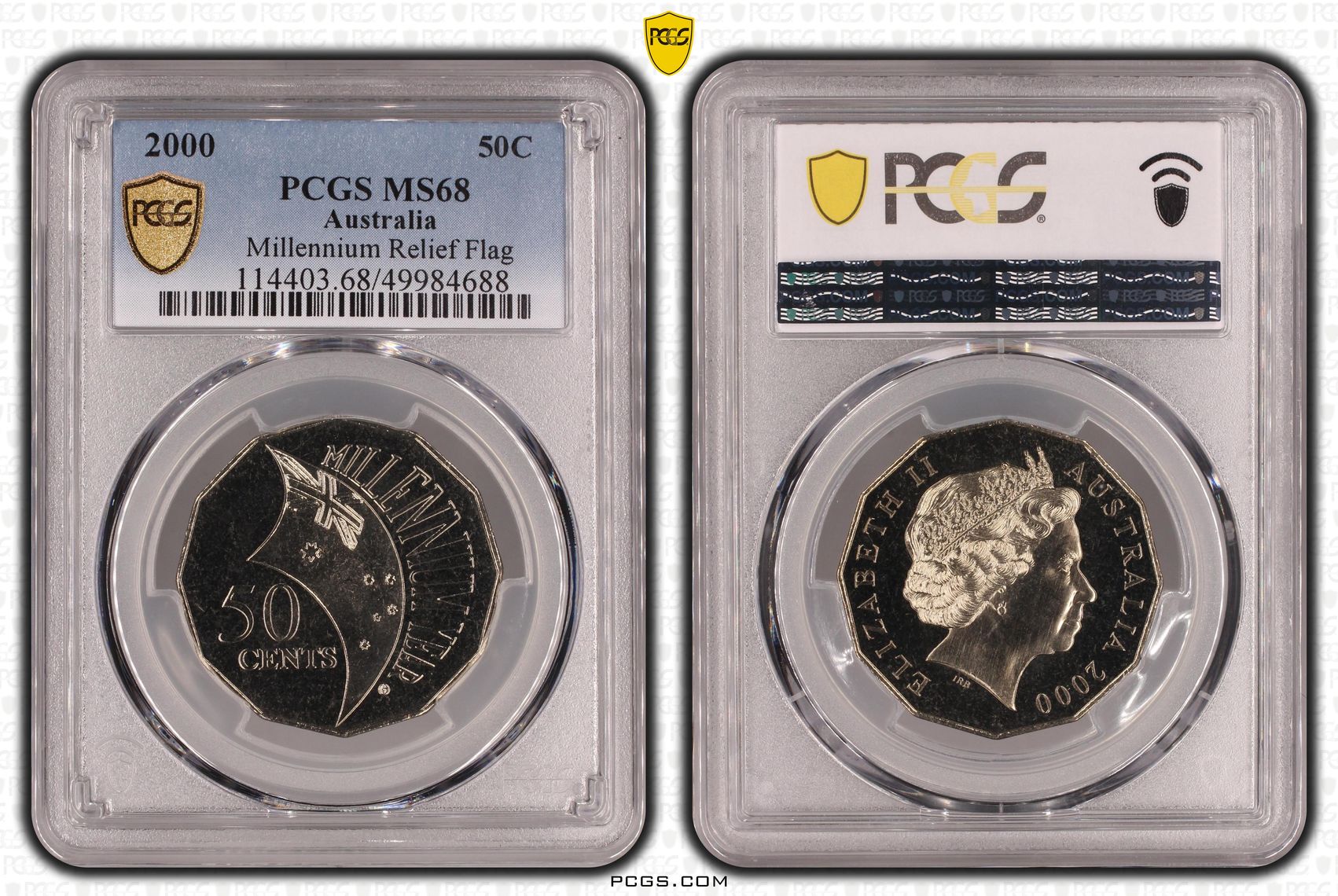88 · Millennium Relief Flag, Fifty Cent, 2000, PCGS MS68