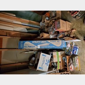 Massive pile of new fixtures, hardware and misc construction