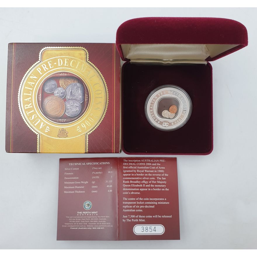 Silver Pre-Decimal Comm. Locket Coin - 2006