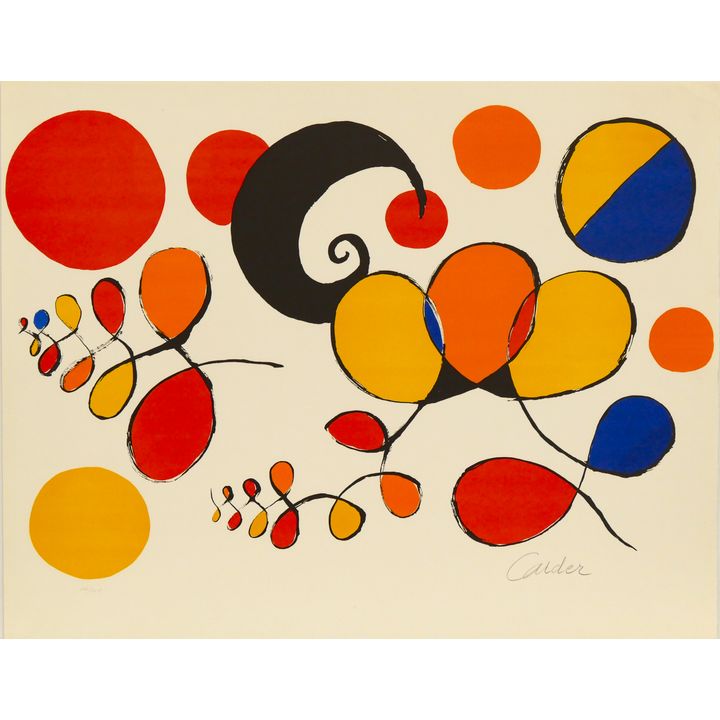 Manner of Alexander Calder ''Variations #5'' Signed Lithograph