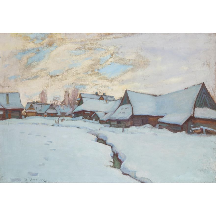 Abraham Neumann | Wioska w śniegu