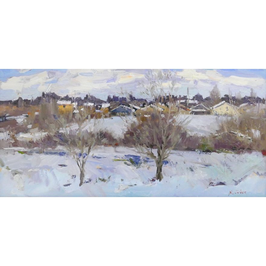 Nick Stoq ''Winter'' (Landscape) Oil