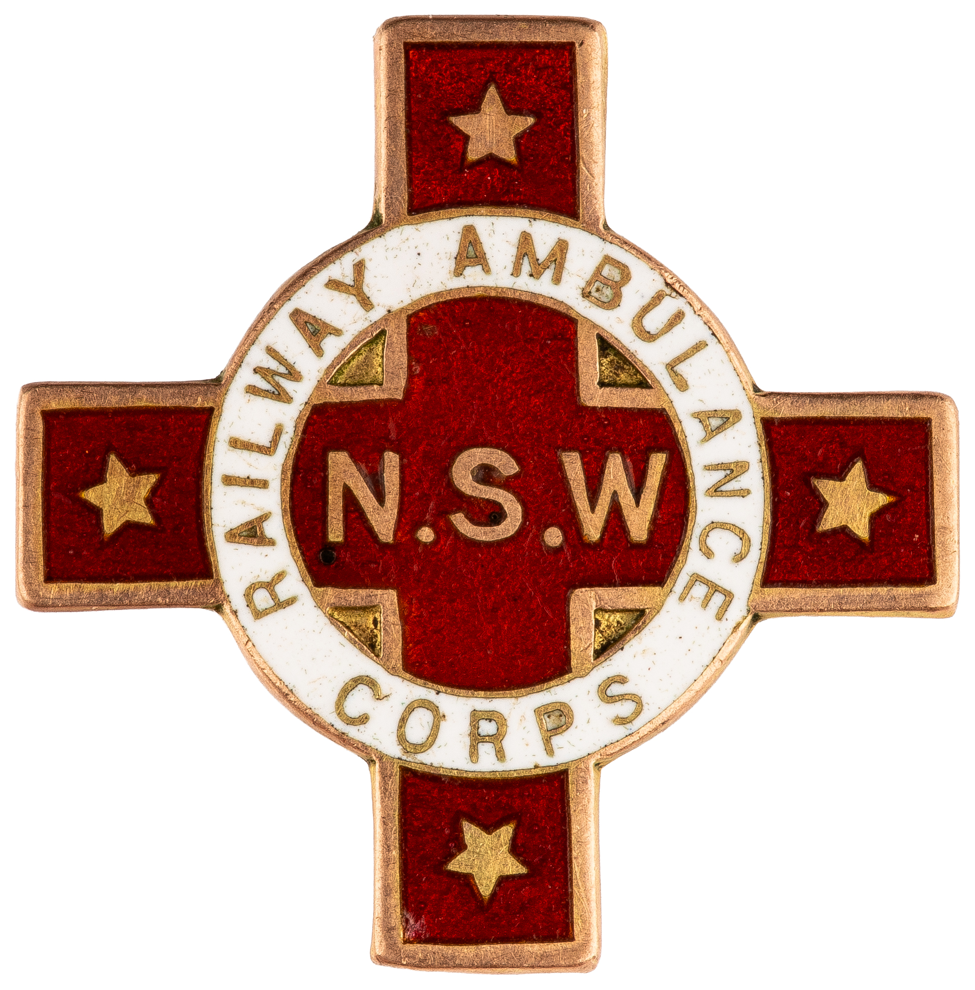 N.S.W. Railway Ambulance Corps - Lapel Badge, 1940, gVF