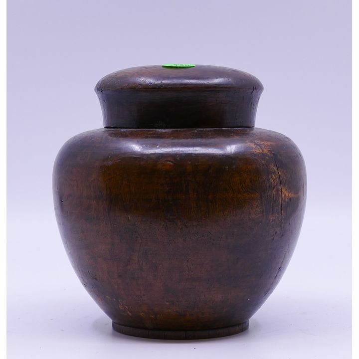 Antique English Inlaid Tea Caddy- cracked lid- 6''