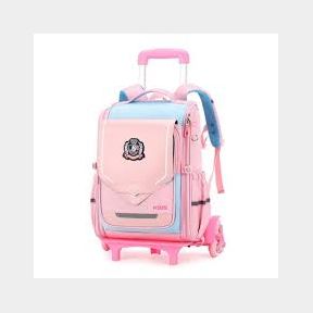 Trolley Backpack Preschool Rolling Bag Wheeled Book Bag - Pink - Bar 9901012636557 - 51734/898 AS B3 (S7)