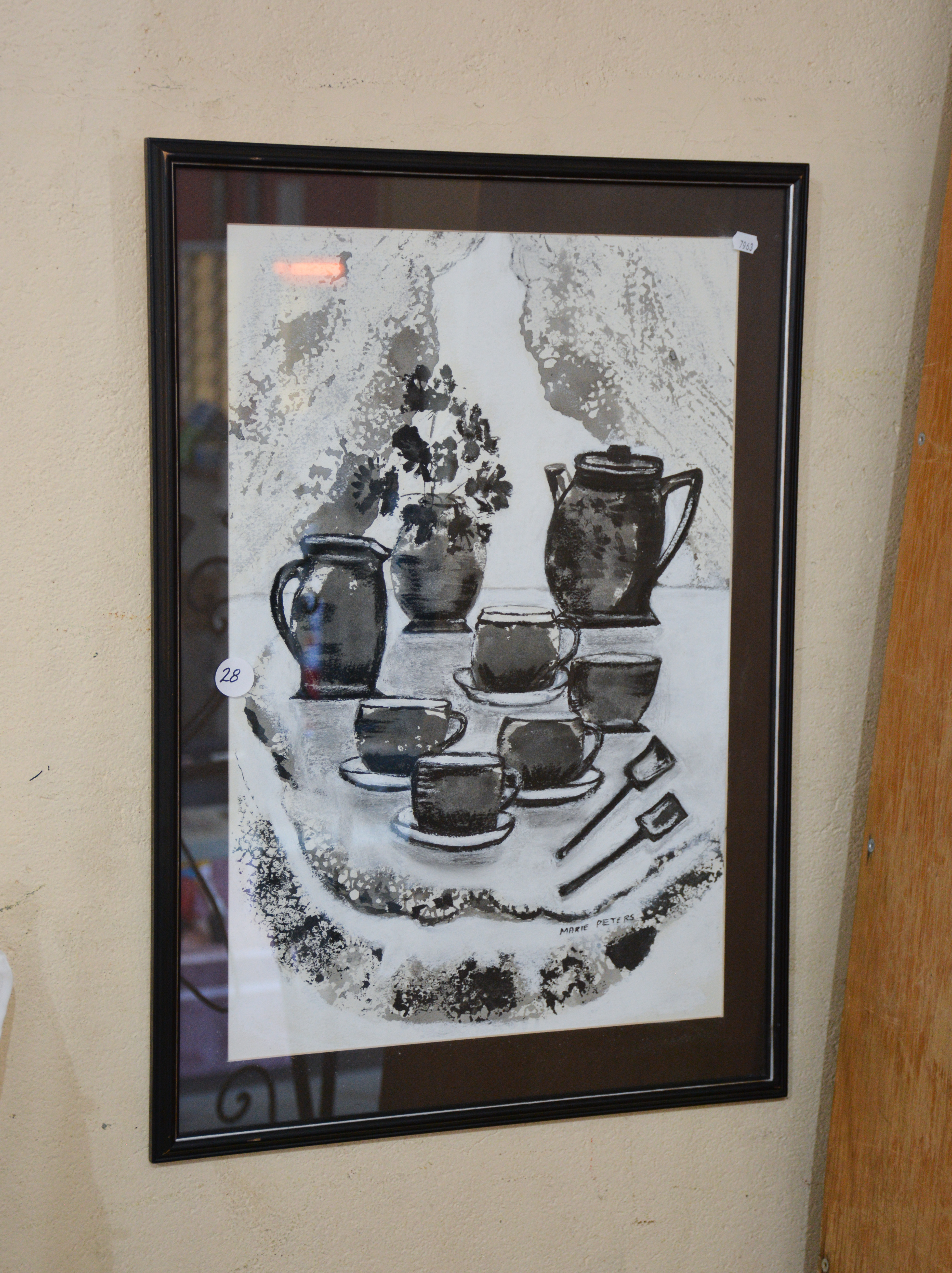 Ink, Pastel, Pen Framed Art by Marie Peters — NZ auction result
