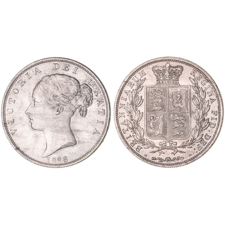 Great Britain, Victoria, Halfcrown, 1886, CHU