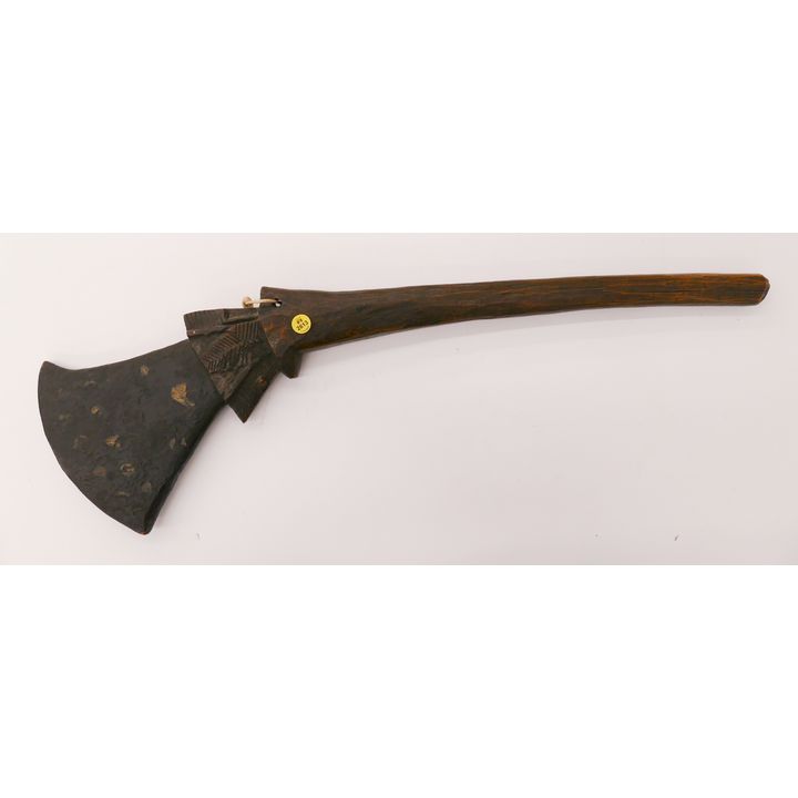 Old Carved Wood Gunstock War Club- 30''