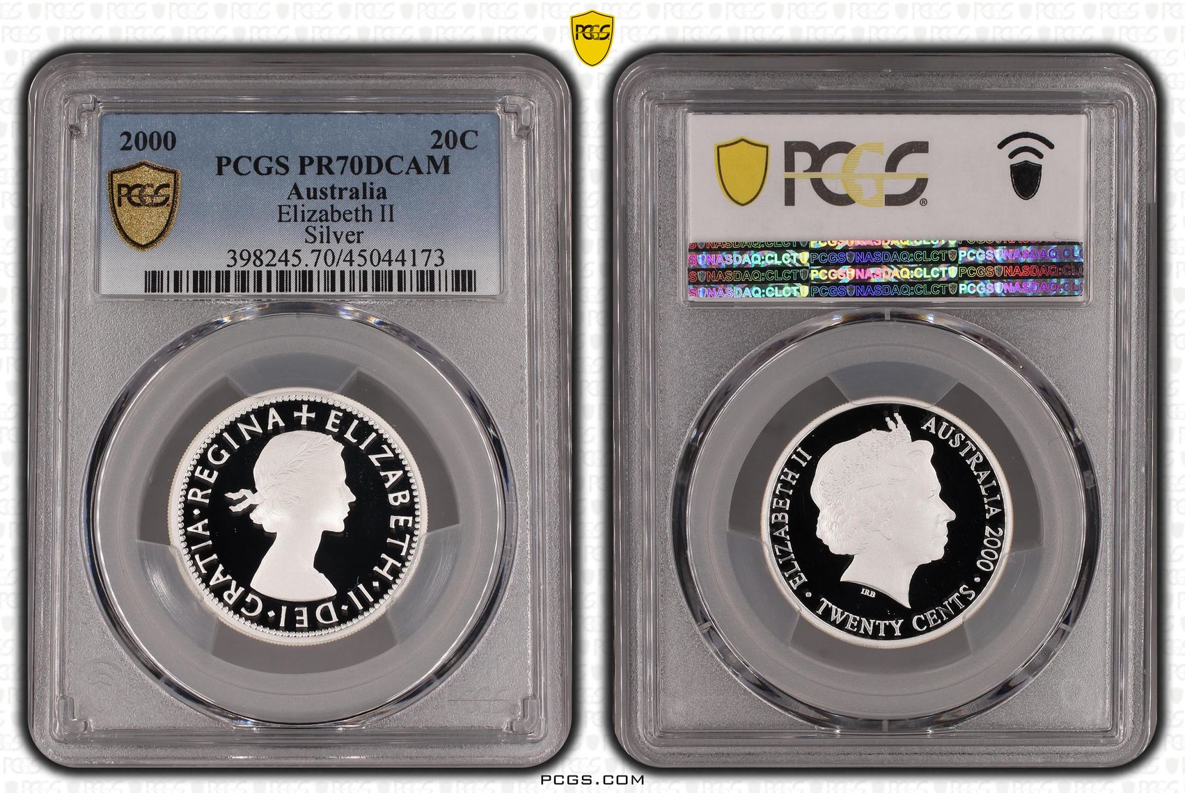 2000 Australia Twenty Cent, 20c Proof Elizabeth II Silver PCGS - PR70DCAM POP 28/0 -173
