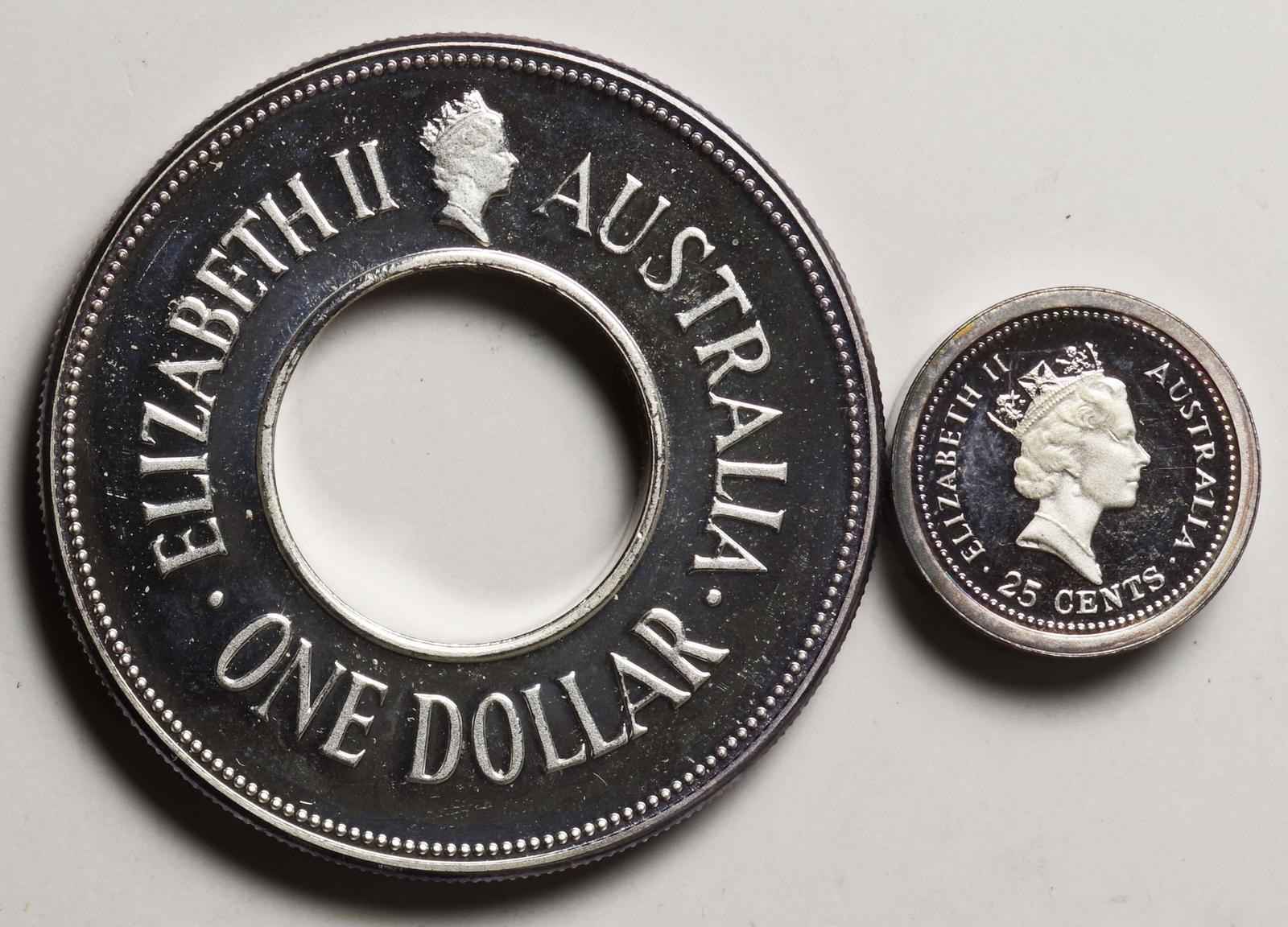 オーストラリア-Australia ホーリーダラー&25セントダンププルーフ銀貨 