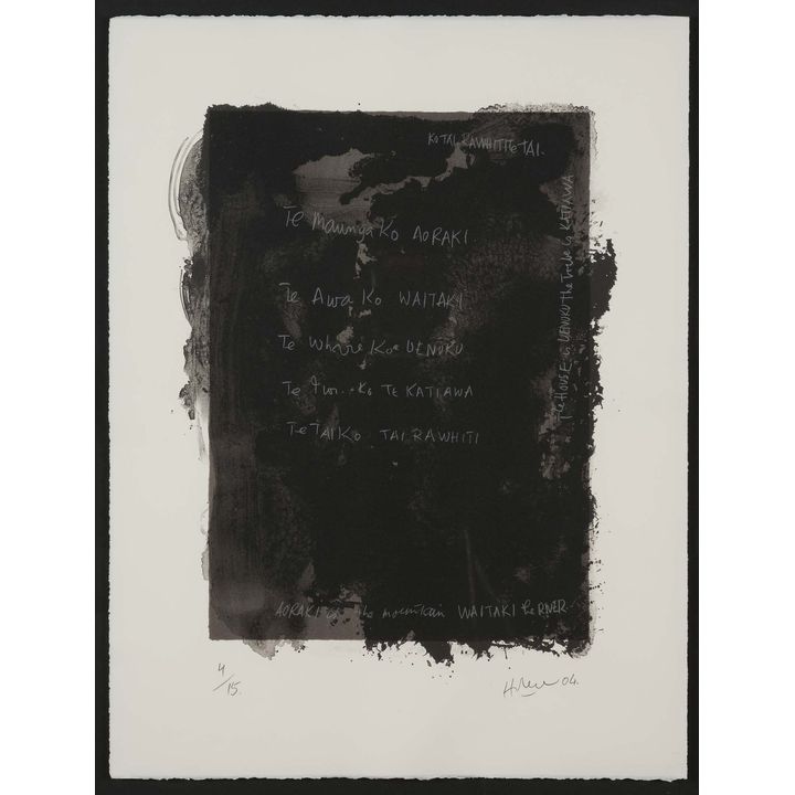 Ralph Hotere 'Aoraki is the Mountain, Waitaki the River'