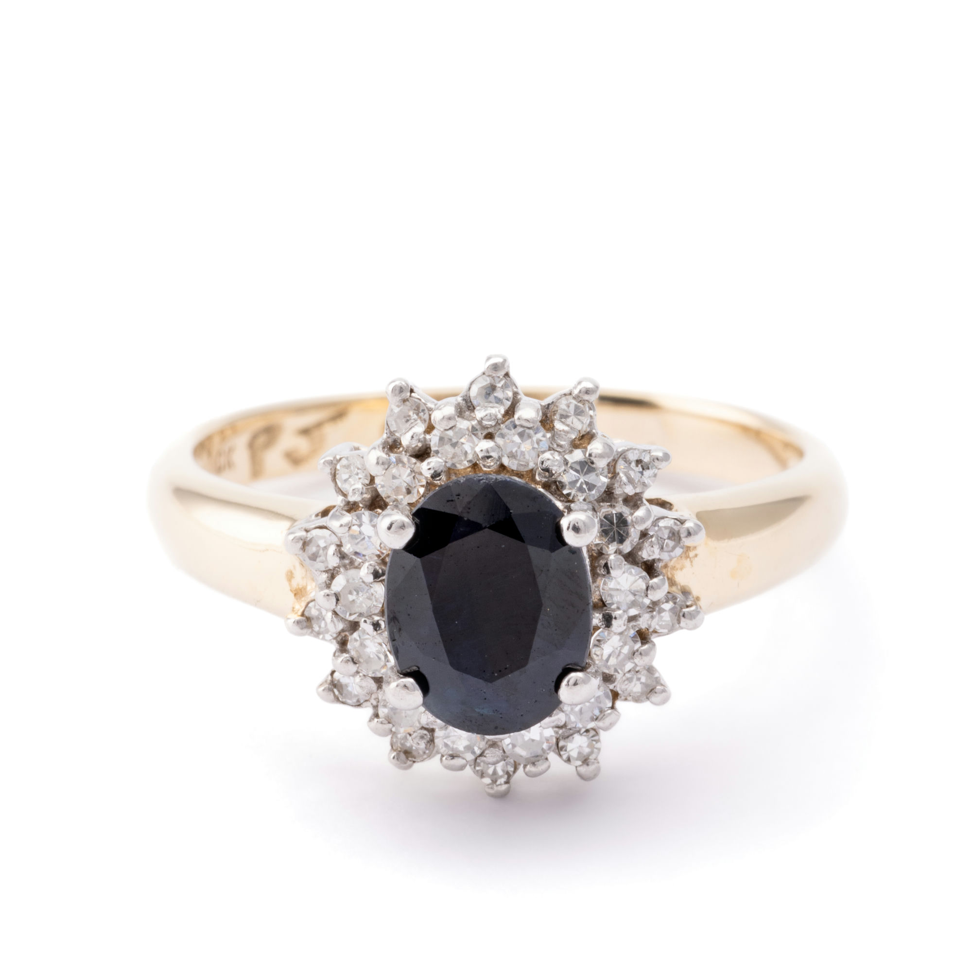 Sapphire & Diamond Ring 9ct Gold,