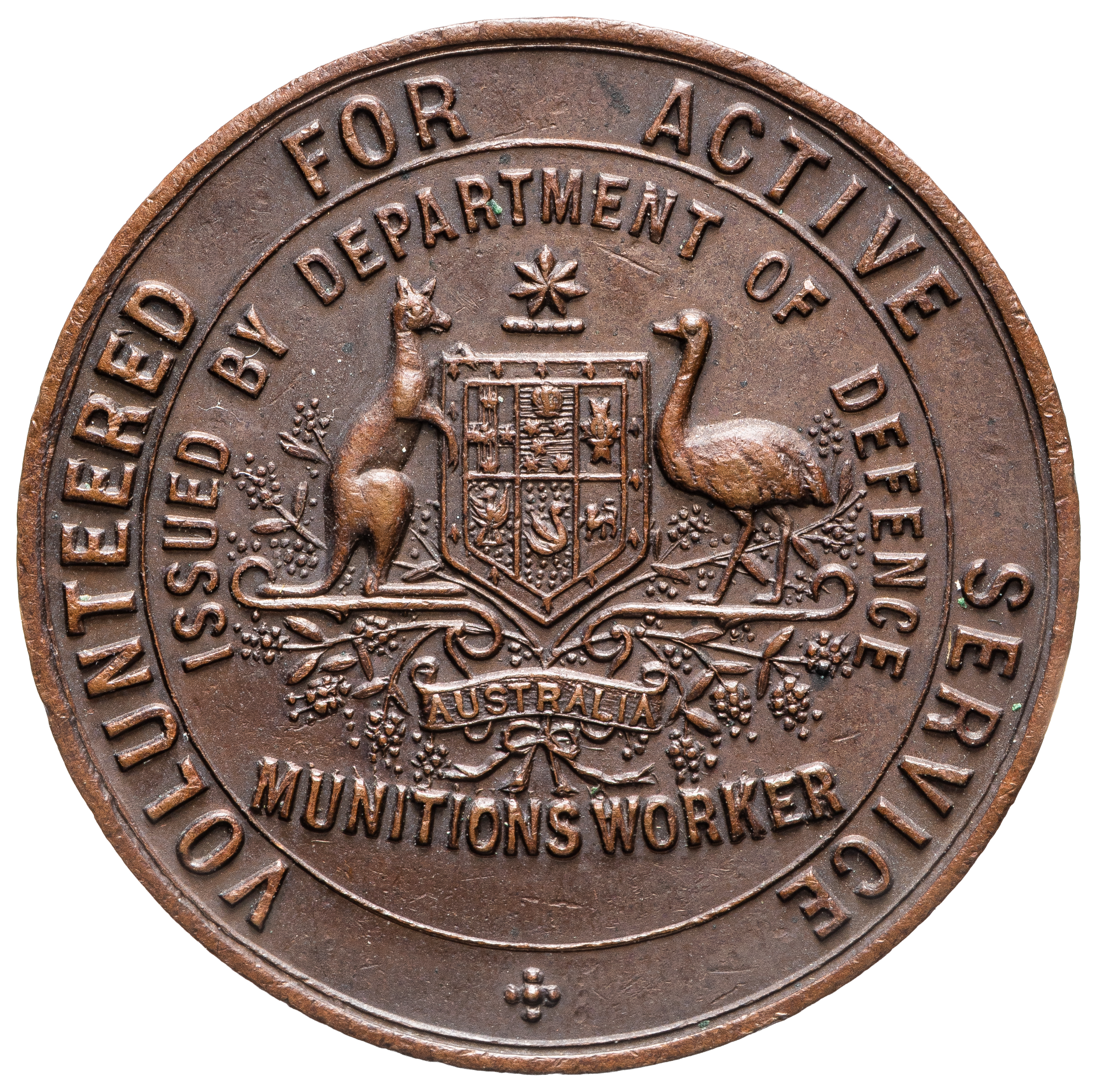 Volunteered for Active Service - Munitions Worker, WWI, aEF