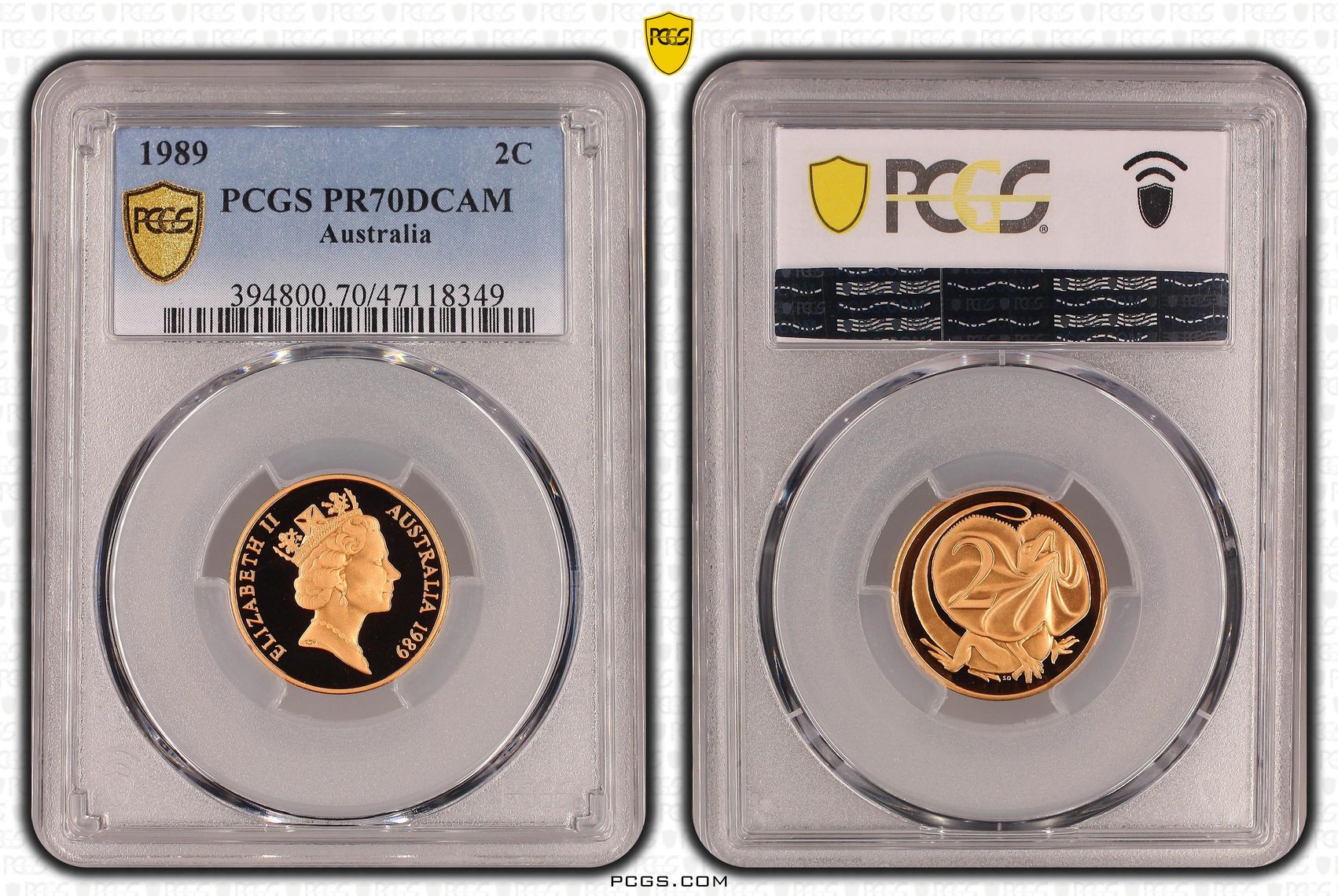 Two Cent, 1989, Pcgs Pr70dcam