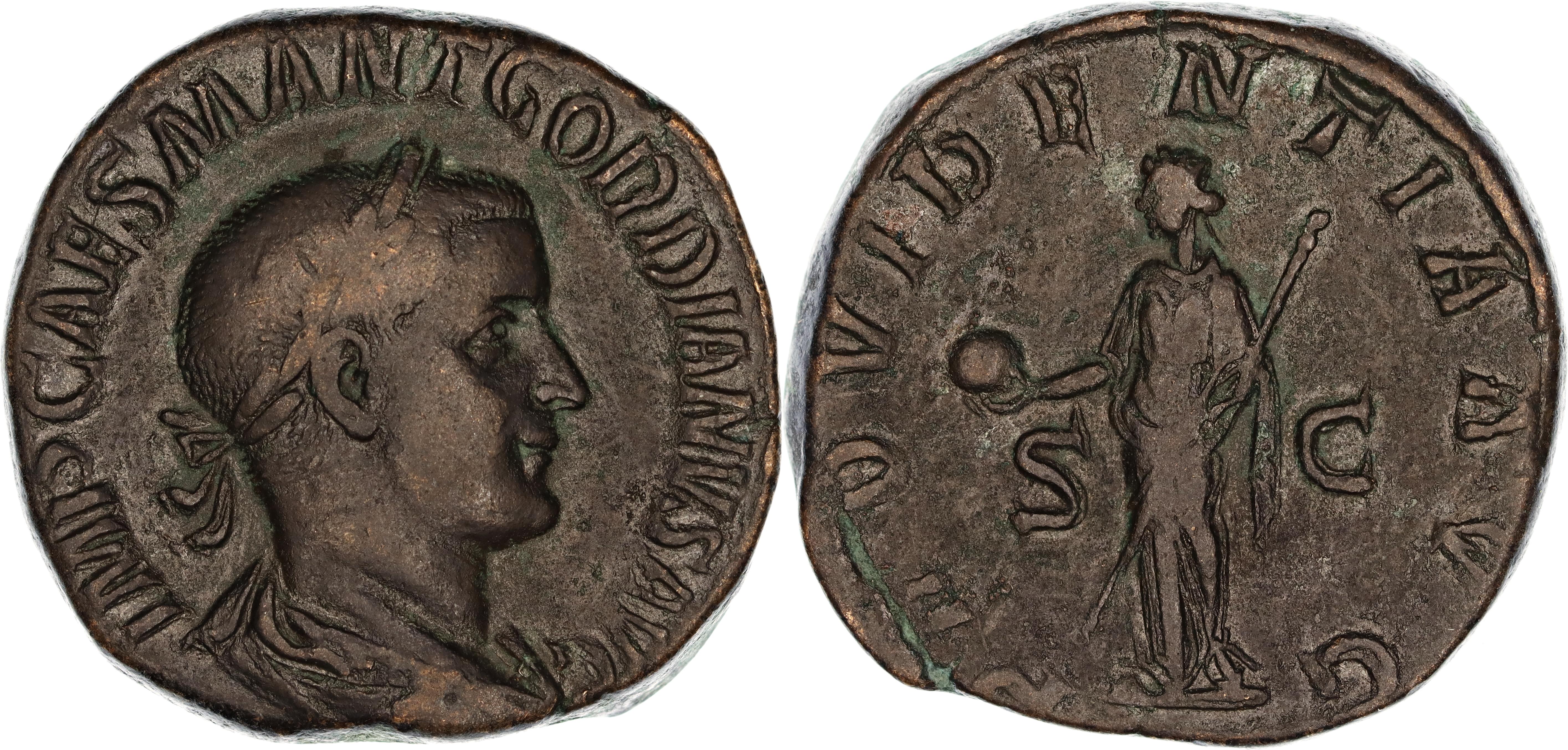 Roman Empire, Gordian III, Æ Sestertius, 238-239 AD, gF-nVF