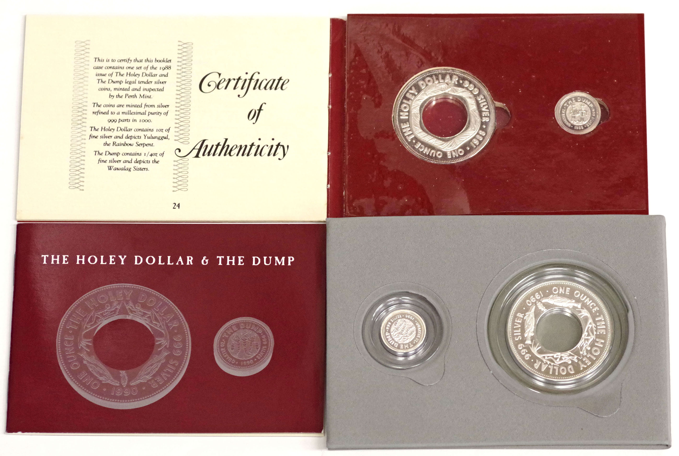 オーストラリア-Australia ホーリーダラー&25セントダンププルーフ銀貨 